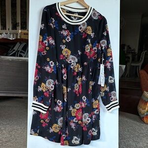 Taylor & Sage Black Floral Dress